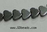 CMH174 15.5 inches 6*6mm heart magnetic hematite beads wholesale