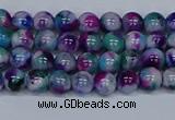 CMJ407 15.5 inches 4mm round rainbow jade beads wholesale