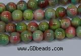 CMJ422 15.5 inches 6mm round rainbow jade beads wholesale