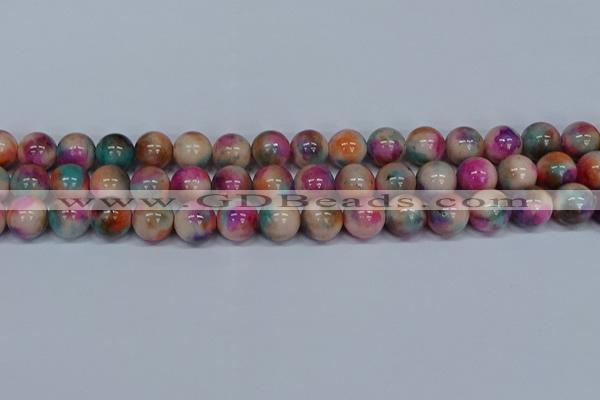 CMJ446 15.5 inches 12mm round rainbow jade beads wholesale