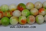 CMJ451 15.5 inches 8mm round rainbow jade beads wholesale