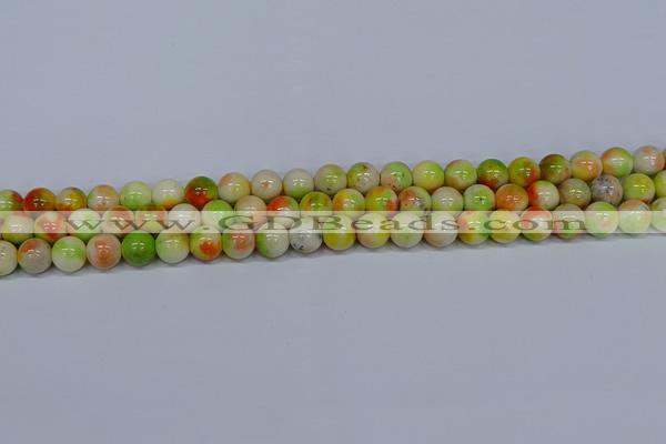 CMJ451 15.5 inches 8mm round rainbow jade beads wholesale