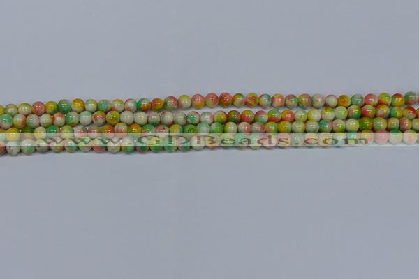 CMJ456 15.5 inches 4mm round rainbow jade beads wholesale