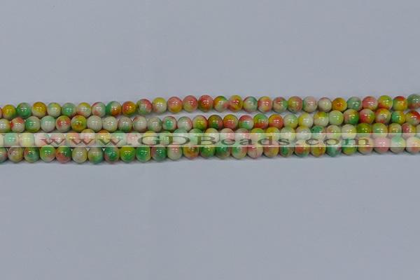 CMJ457 15.5 inches 6mm round rainbow jade beads wholesale