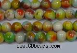 CMJ499 15.5 inches 6mm round rainbow jade beads wholesale