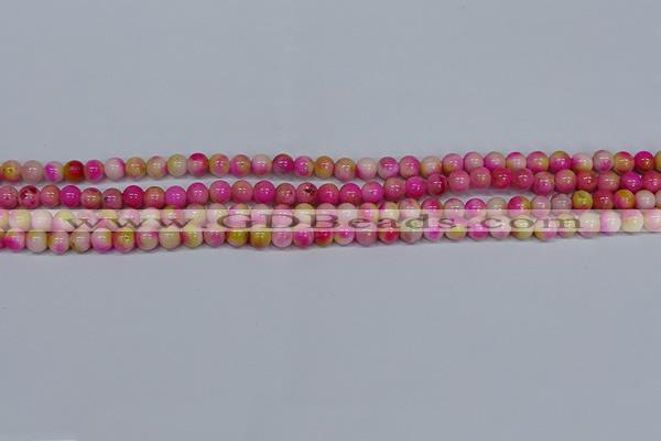 CMJ512 15.5 inches 4mm round rainbow jade beads wholesale