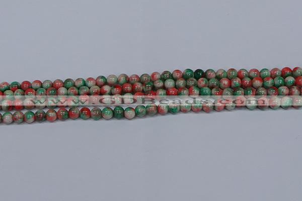 CMJ534 15.5 inches 6mm round rainbow jade beads wholesale