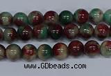 CMJ568 15.5 inches 4mm round rainbow jade beads wholesale