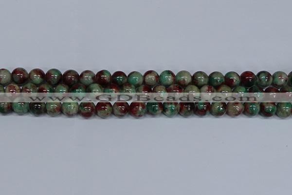 CMJ571 15.5 inches 10mm round rainbow jade beads wholesale