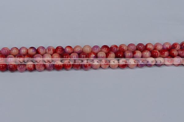 CMJ619 15.5 inches 8mm round rainbow jade beads wholesale