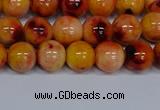 CMJ647 15.5 inches 8mm round rainbow jade beads wholesale