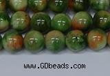 CMJ675 15.5 inches 8mm round rainbow jade beads wholesale