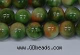 CMJ676 15.5 inches 10mm round rainbow jade beads wholesale