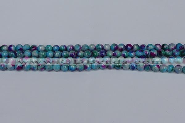 CMJ687 15.5 inches 4mm round rainbow jade beads wholesale