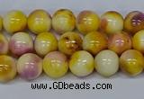 CMJ696 15.5 inches 8mm round rainbow jade beads wholesale