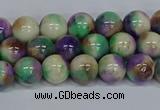 CMJ717 15.5 inches 8mm round rainbow jade beads wholesale