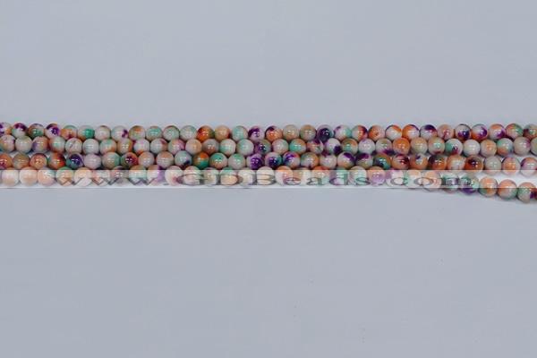 CMJ722 15.5 inches 4mm round rainbow jade beads wholesale