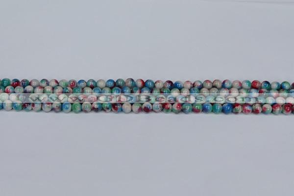 CMJ729 15.5 inches 4mm round rainbow jade beads wholesale