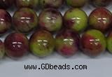 CMJ747 15.5 inches 12mm round rainbow jade beads wholesale