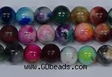 CMJ752 15.5 inches 8mm round rainbow jade beads wholesale