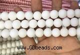 CMJ804 15.5 inches 12mm round matte Mashan jade beads wholesale