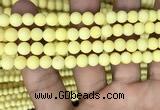 CMJ806 15.5 inches 6mm round matte Mashan jade beads wholesale