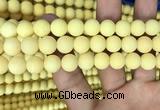 CMJ808 15.5 inches 10mm round matte Mashan jade beads wholesale