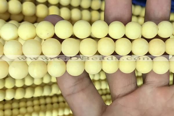 CMJ808 15.5 inches 10mm round matte Mashan jade beads wholesale