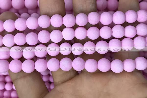 CMJ812 15.5 inches 8mm round matte Mashan jade beads wholesale