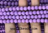 CMJ817 15.5 inches 8mm round matte Mashan jade beads wholesale