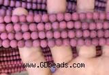 CMJ831 15.5 inches 6mm round matte Mashan jade beads wholesale