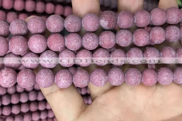 CMJ833 15.5 inches 10mm round matte Mashan jade beads wholesale