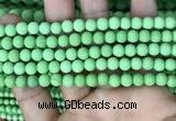 CMJ841 15.5 inches 6mm round matte Mashan jade beads wholesale