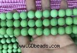 CMJ843 15.5 inches 10mm round matte Mashan jade beads wholesale