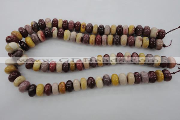 CMK118 15.5 inches 9*14mm rondelle mookaite beads wholesale