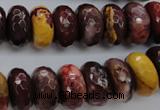 CMK122 15.5 inches 7*16mm faceted rondelle mookaite beads wholesale