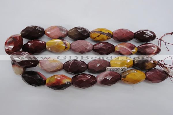 CMK133 15.5 inches 20*30mm faceted rice mookaite beads wholesale