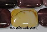 CMK268 15.5 inches 22*30mm rectangle mookaite gemstone beads