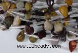 CMK288 Top-drilled 6*9mm faceted teardrop mookaite gemstone beads