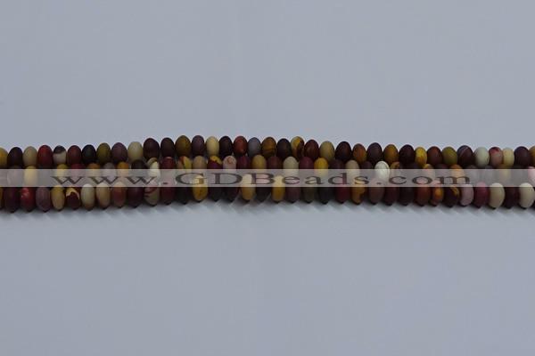 CMK300 15.5 inches 4*6mm rondelle matte mookaite beads wholesale