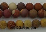 CMK311 15.5 inches 6mm round matte sunset mookaite beads