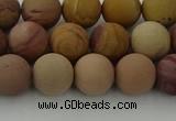 CMK312 15.5 inches 8mm round matte sunset mookaite beads