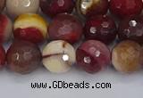 CMK319 15.5 inches 10mm faceted round mookaite gemstone beads