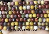 CMK352 15 inches 6mm faceted round mookaite beads wholesale