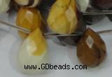 CMK36 15.5 inches 18*25mm faceted teardrop mookaite beads wholesale