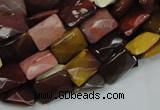 CMK38 15.5 inches 13*18mm faceted rectangle mookaite beads wholesale