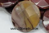 CMK55 15.5 inches 40mm faceted coin mookaite beads wholesale