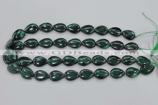 CMN102 15.5 inches 15*20mm flat teardrop natural malachite beads