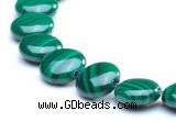 CMN110 15.5 inches 10mm flat round natural malachite beads