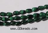 CMN216 15.5 inches 5*7mm teardrop natural malachite beads wholesale